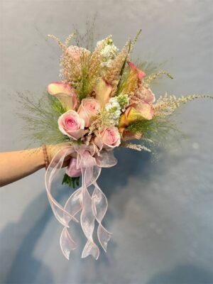 Rosy Calla Bridal Bouquet - Image 3