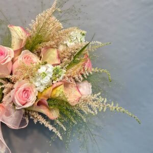 Rosy Calla Bridal Bouquet - Image 2