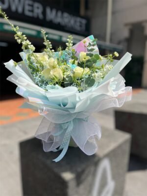 Azure Bloom Flower Bouquet - Image 2