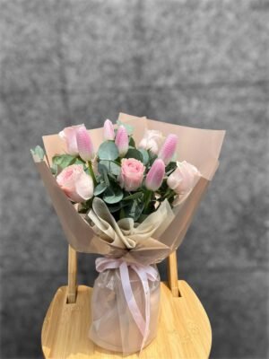 Pink Aura Flower Bouquet - Image 2