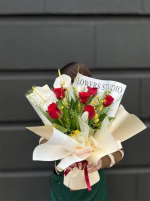 Scarlet Symphony Flower Bouquet