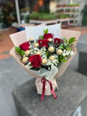 Sweet Crimson Flower Bouquet - Image 2