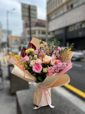 Rosy Rhapsody Flower Bouquet - Image 2