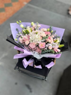 Blushing Aurora Flower Bouquet - Image 3
