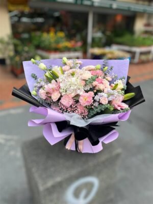 Blushing Aurora Flower Bouquet - Image 2