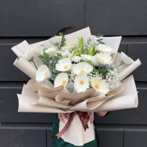 White Dove Flower Bouquet