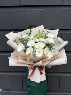White Dove Flower Bouquet