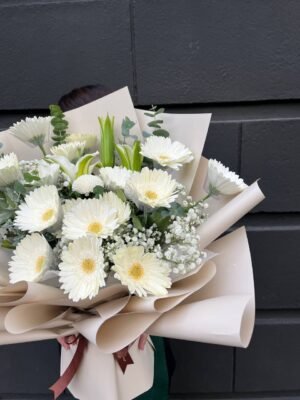 White Dove Flower Bouquet - Image 3