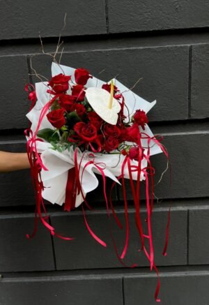 Anthurium Romance Flower Bouquet - Image 3