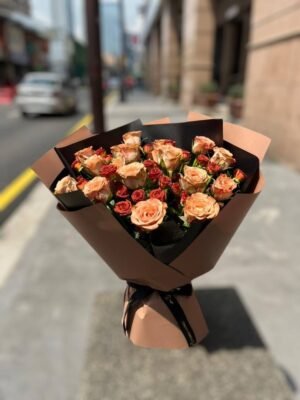 Terracotta Romance Flower Bouquet - Image 2