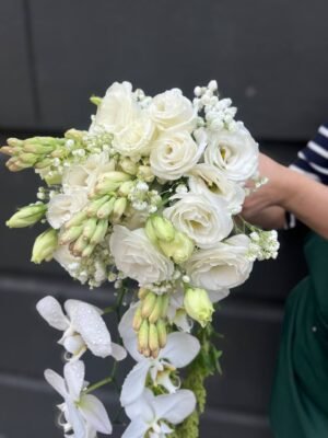 Lunar Dewdrop Descent Bridal Bouquet - Image 2