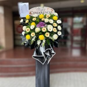 Emphasis on Sympathy Flower Stand