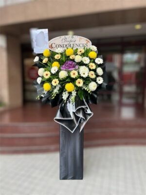 Emphasis on Sympathy Flower Stand