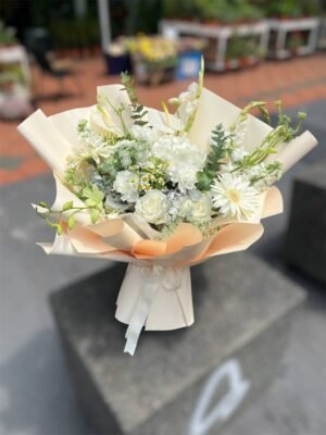 Whisper of Ivory Flower Bouquet - Image 2