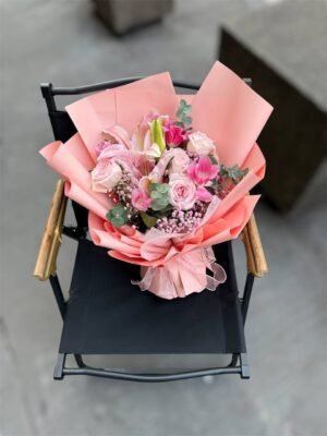 Sakura Blush Flower Bouquet - Image 3