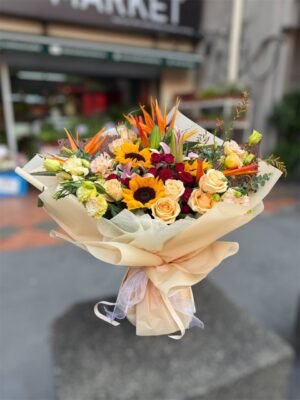 Flame of Joy Flower Bouquet - Image 2