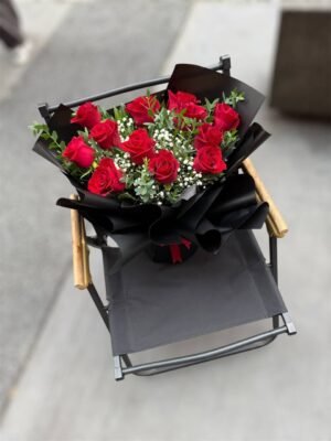 Crimson Devotion Flower Bouquet - Image 3