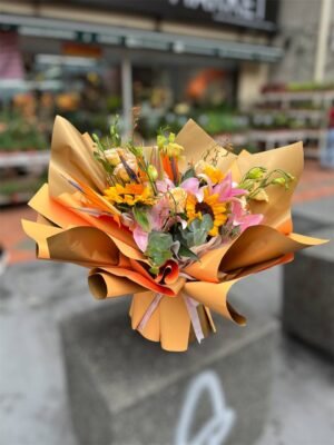 Sunlit Meadow Hand-Tie Flower Bouquet - Image 2