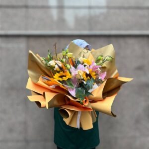 Sunlit Meadow Hand-Tie Flower Bouquet