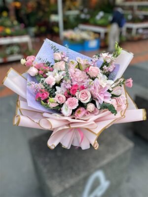 Rose Silk Flower Bouquet - Image 2