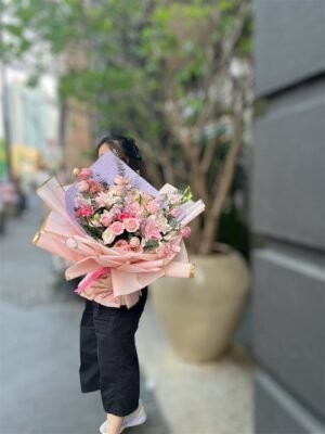 Rose Silk Flower Bouquet - Image 3