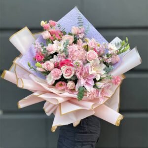 Rose Silk Flower Bouquet