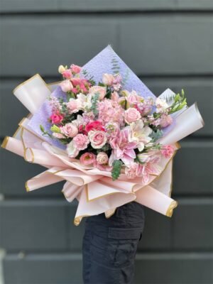 Rose Silk Flower Bouquet