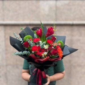 Crimson Enigma Flower Bouquet