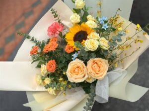 Amber Whispers Flower Bouquet - Image 2