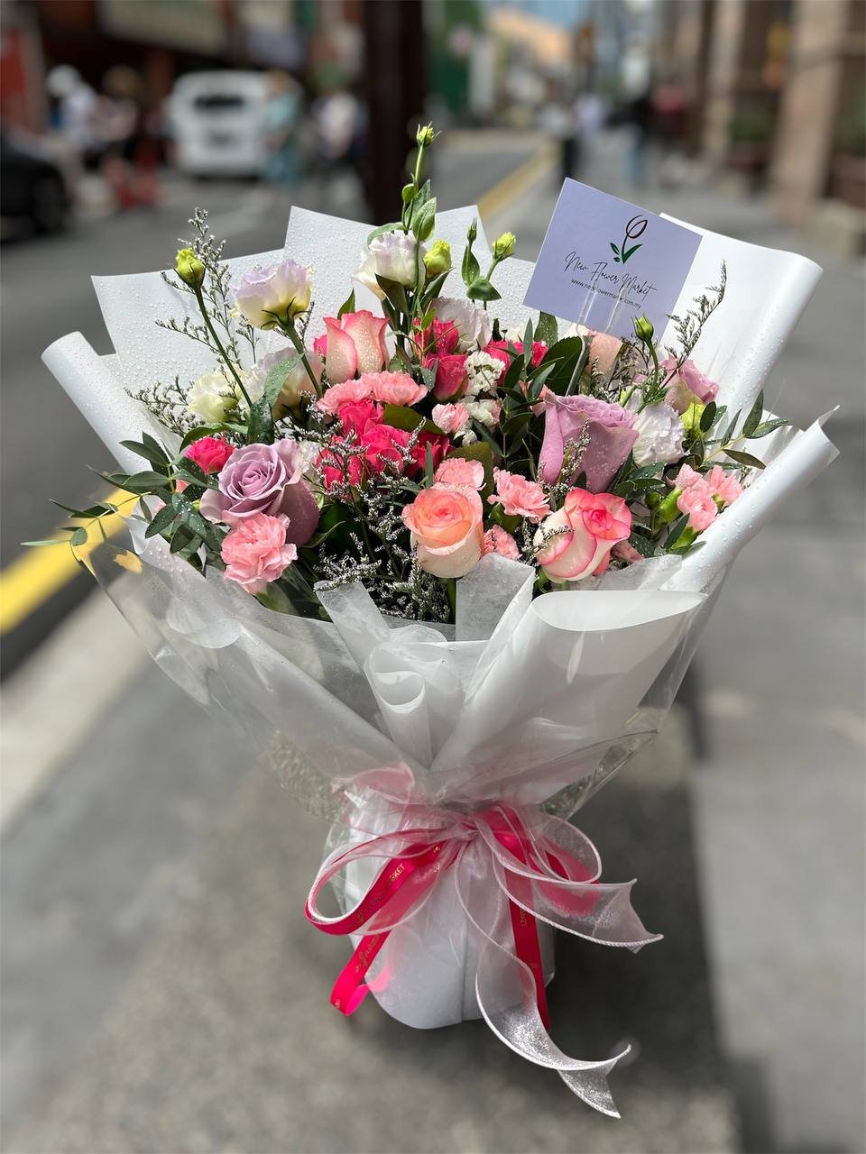 Serene Bloom Medley Flower Bouquet - Image 3