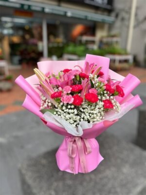 Fuchsia Whisper Flower Bouquet - Image 2