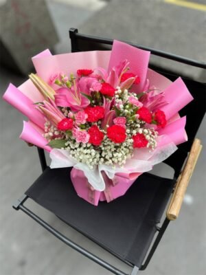 Fuchsia Whisper Flower Bouquet - Image 3