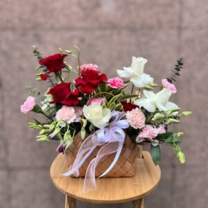 Woven Affection Flower Basket Arrangement