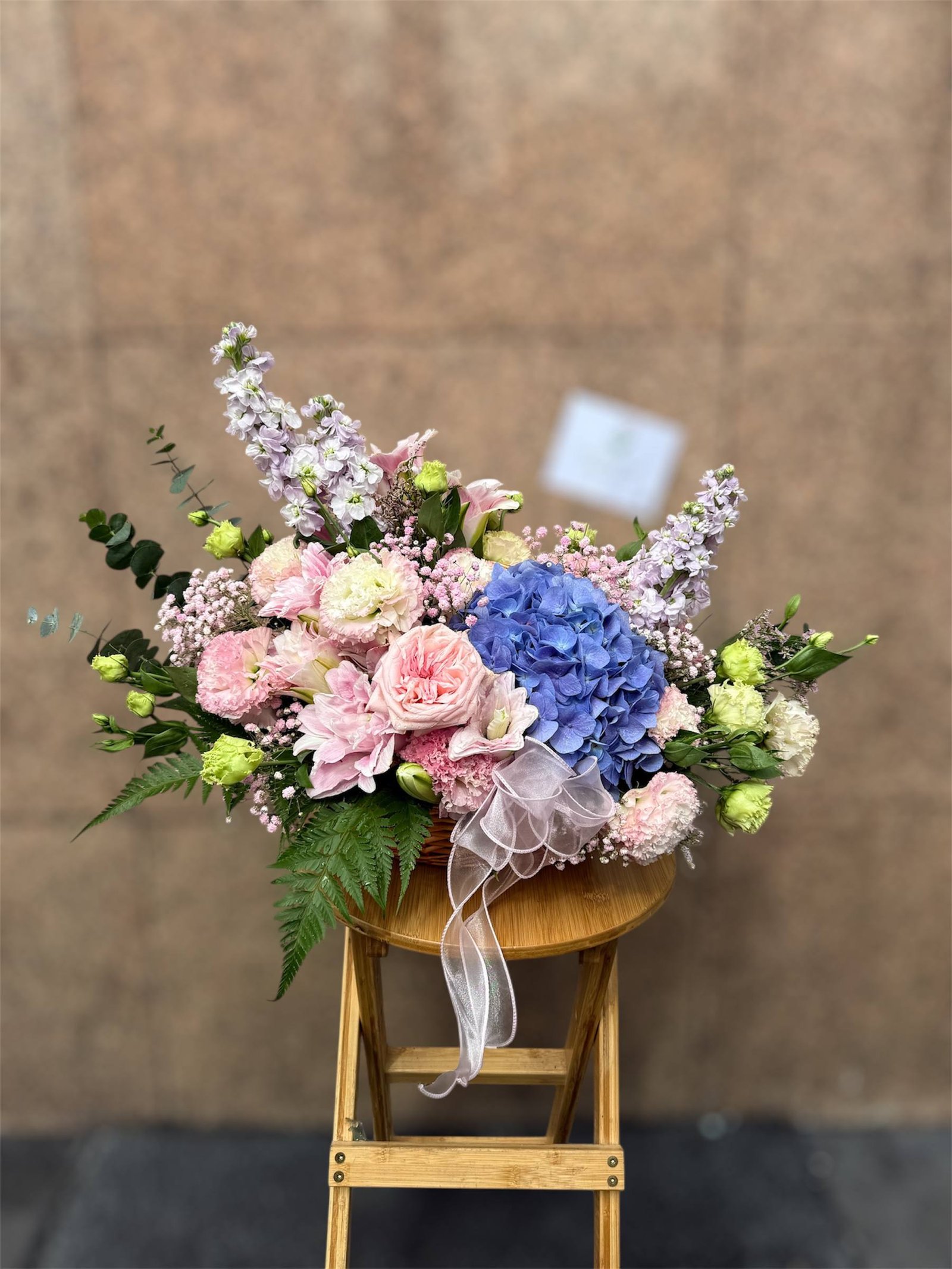 Tranquil Tides Basket Flower Basket Arrangement