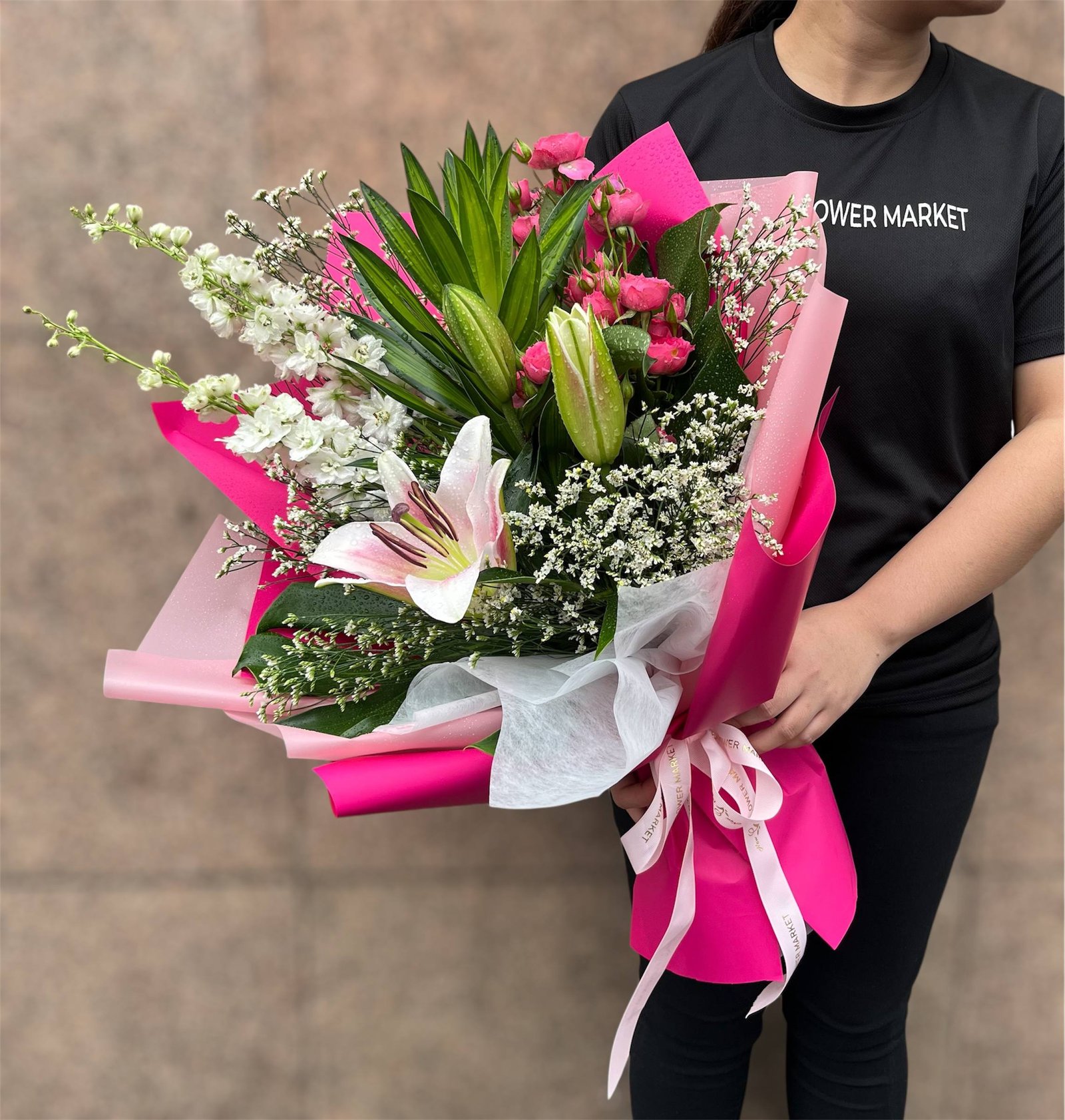 Pink Pearl Hand Bouquet Flower Bouquet