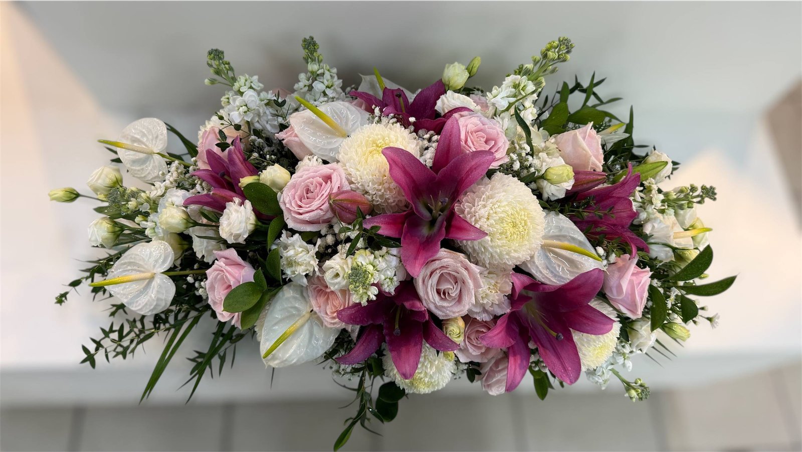 Pearl Cascade Flower Arrangment - Image 2