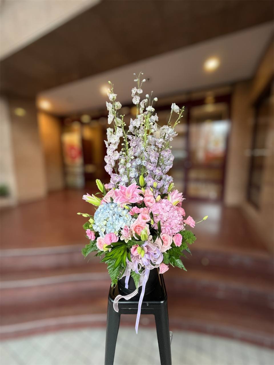 Whispering Skies Flower Box Arrangement