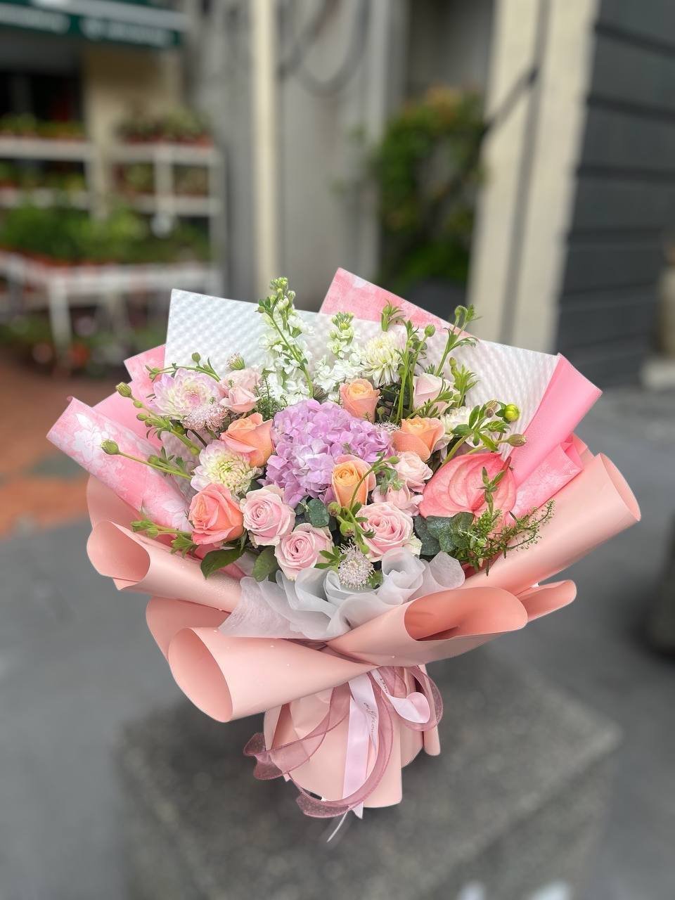 Hydrangea Haze Flower Bouquet - Image 2