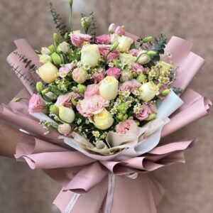 Peaches Cream Dream Flower Bouquet