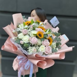 Sunny Pastel Flower Bouquet