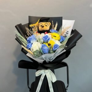 Triumphant Teddy Soap Flower Bouquet