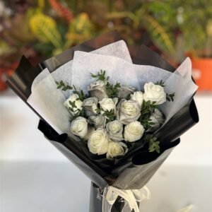 Radiance of the Night Rose Flower Bouquet