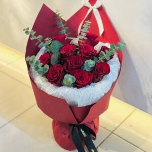 Burgundy Scarlet Flower Bouquet