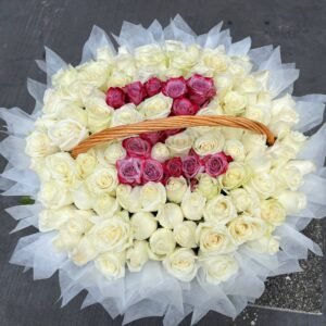 Rose Garden Heart Flower Arrangement