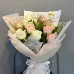 Blush & Ivory Whisper Flower Bouquet