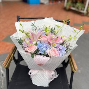 Clouded Blush Flower Bouquet