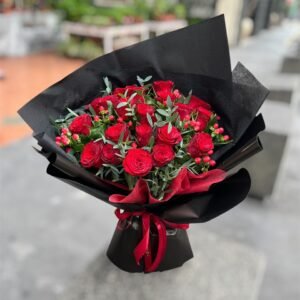 Scarlet Whispers Flower Bouquet