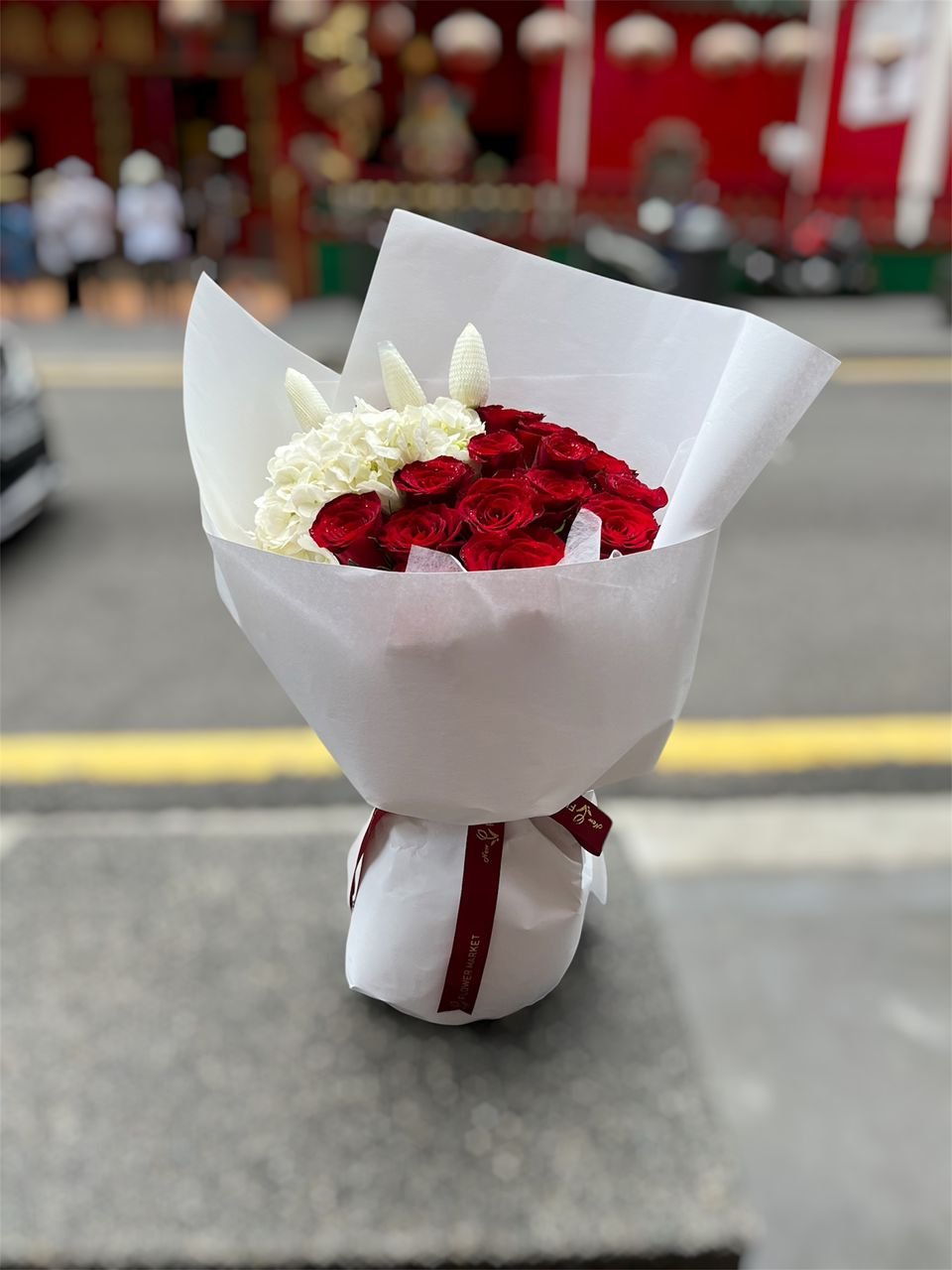 Crimson Whisper Flower Bouquet - Image 4