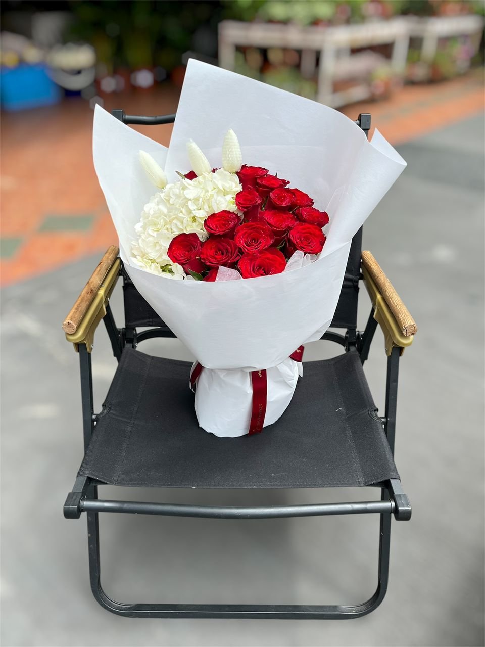 Crimson Whisper Flower Bouquet - Image 5