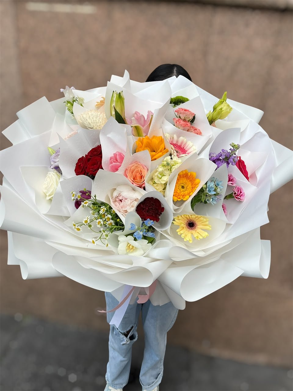 Rainbow Whimsy Flower Bouquet - Image 2